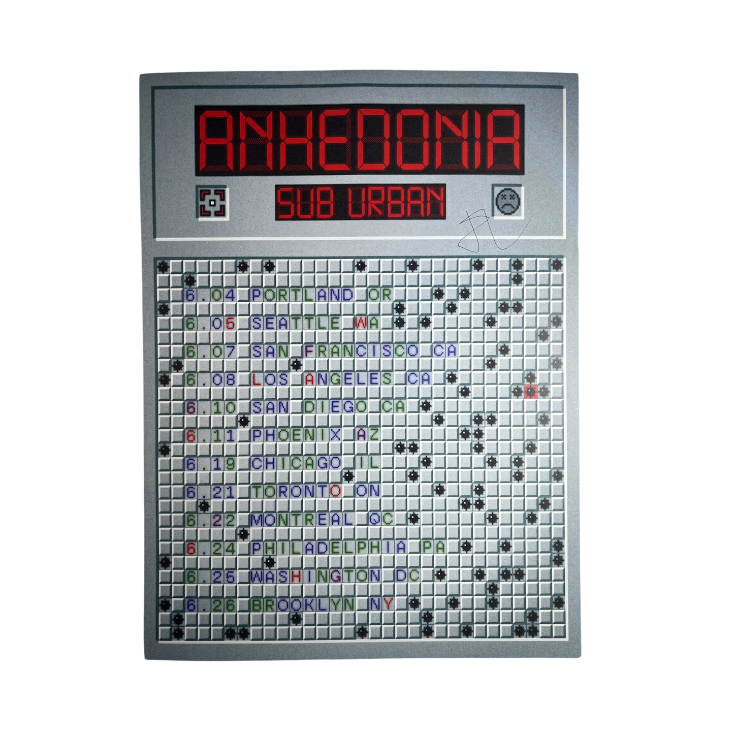 Signed Anhedonia Tour Poster