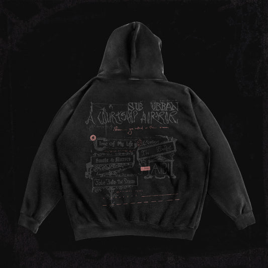 A COURTSHIP HORROR VINTAGE BLACK HOODIE