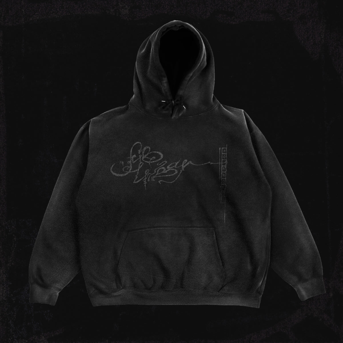 A COURTSHIP HORROR VINTAGE BLACK HOODIE