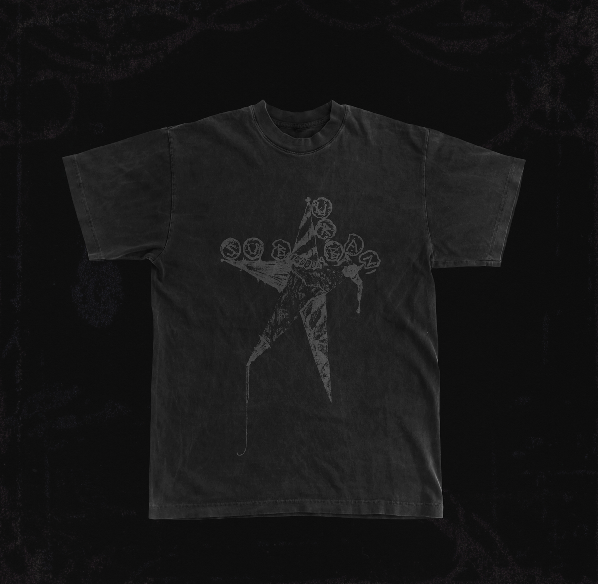 STAR TEE VINTAGE BLACK T-SHIRT